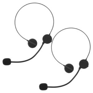 2PCS Cosplay Headphones Accessories fa ke Microphone Headphon