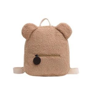 Bear Personalized Embroidered Toddler Backpack Bag Lightweight Plush Bear Bag Kids Custom Name Backpack Gift for Boys Girls Ladies