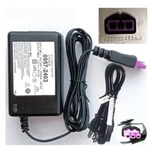AC Adapter Charger 22V 455mA 0957~2403 0957~2385 For HP Deskjet 1010 1510 1515 2548 2648 Printer With AC Cable