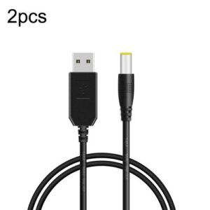 2pcs DC 5V To 12V USB Booster Cable Router Power Cord-2pcs DC 5v to