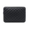 14 Inch Laptop Sleeve Diamond PU Leather Case-Black