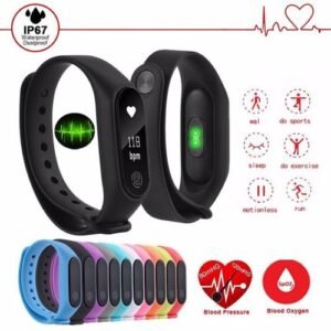 M2 Sport Waterproof Smart Bracelet M2 Wrist Band Smart Watch OLED Fitness Tracker Pedometer For IOS Andriod Phones (Green) WANKAI