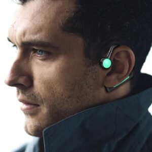 Ear Clip Type Bone Conduction Headphones Handfree Bone Transmission Headset Noise Reduction for Business Sports Cycling Fitness