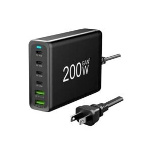 200W USB Type C Desktop Charger with Short-Circuit Protection