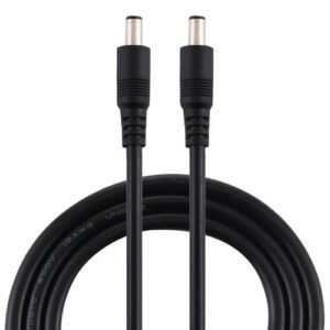 8A DC Power Plug 5.5 X 2.1mm Male To Male Adapter Connector Cable, Length:50cm(Black)