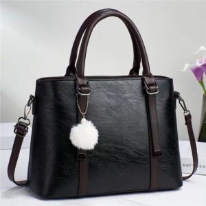 Ladies Fashion Large-Capacity Tote Shoulder Handbags - Black