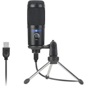 USB Condenser Microphones For PC Computer Laptop Singing Gaming Streaming Recording Studio