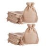 20Pcs High Quality Burlap Linen Gift Pouch Jewelry Holder Bags With