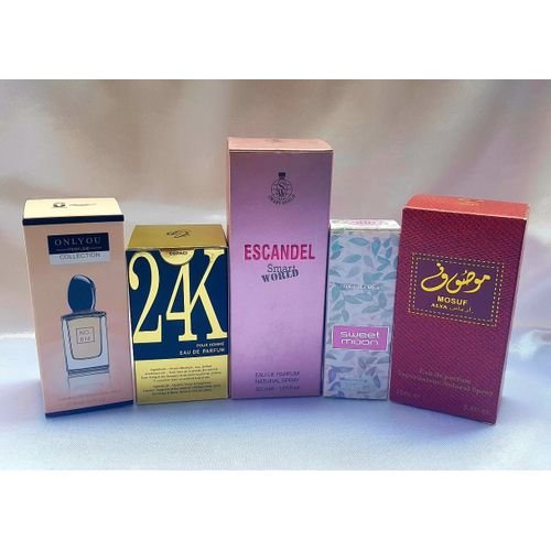 Exclusive Mini Perfumes For The Woman Of Class (5pcs)