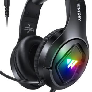 Wired RGB Gaming Headset Headphones For PS4 For PS5 Laptop Games Gamer