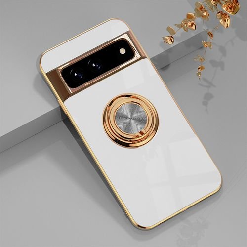 Applicable to Google Pixel 8/7pro Phone Case 6A Electroplating Fastened Ring Car Magnetic TPU Drop-Resistant Protective Case