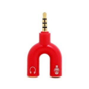 Earphone Connector Converter 3.5mm Stereo Splitter Audio To Mic & Headset Jack Plug Adapter 2 Way U For Mobile Phone Tablet PC MAS