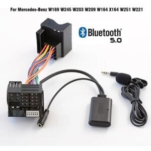 Bluetooth 5.0 Music Audio Adapter Microphone Cable For Mercedes~Benz W169 W245 W203 W209 W164 X164 W251 W221 R230 CD20 30