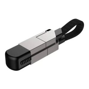 4 in 1 multi cable keychain fast charging PD for Apple iPhone Lightning 27W Andriod Type-C 60W QC 18W fast charging data cable