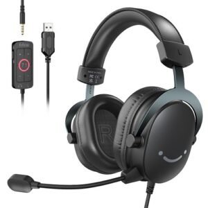 FIFINE Headset,3.5 Mm Jack&USB Headphone With 7.1 Surround Sound/volum Contral/Mute Switch For PC/MAC/PS4/PS5 Mixer-H9 WSY