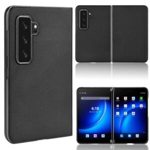 Applicable to Microsoft Surface DUO2 Carbon Fiber Pattern Folding Protective Cover Microsoft New Tablet Computer