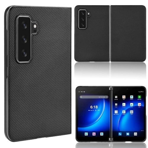 Applicable to Microsoft Surface DUO2 Carbon Fiber Pattern Folding Protective Cover Microsoft New Tablet Computer