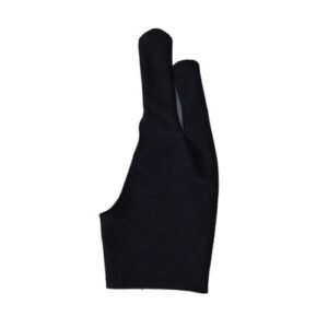 1Pc Anti-Fouling Two Finger Glove For Artist Drawing-Black