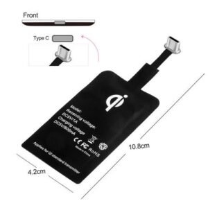 (For Andriod Type C)Qi Wireless Charging Receiver For IPhone 7 6s Plus 5s Micro USB Type C Universal Fast Wireless Charger For Samsung Huawei Xiaomi GRE