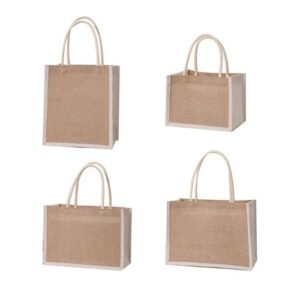 Burlap Tote Bags Jute Beach Shopping Handbag Vintage