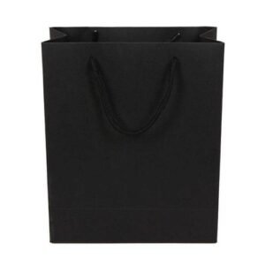10pcs/set Brown Kraft Paper Handle Shop Bags Food Candy Wedding Party GiftsBlack Black Cardboard