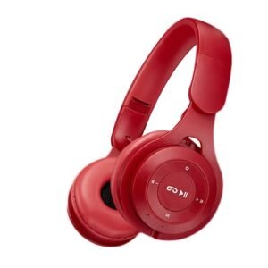 M6 Wireless Foldable Headset Macarons Heavy Bass-Red