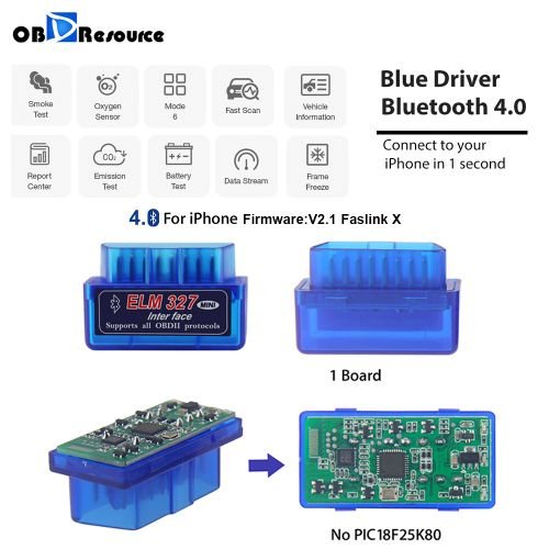 Bluetooth 4.0 ELM327 For Andriod IOS Software ELMConfig Code Reader OBD2 Scanner Phone Car Diagnosis Tool ELM 327