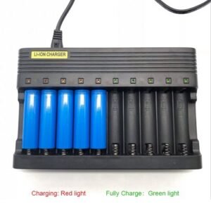 10 Slots Smart USB Multifunction Li-ion Battery Charger