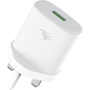 itel Travel Adapter 18w  Charger With Type C  Cable - White