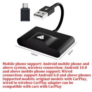 Wireless CarPlay Adapter For Wired To Wireless Andriod Auto