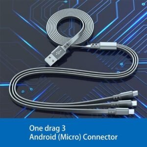 59inch Three In One Multi Charging Cable Usb Charging Cable Portable Power Banks For Andriod Cell Phone-Not Specified