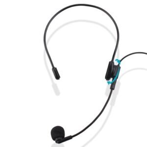 3.5mm Flexible Wired Headset Microphone Mic For-Black
