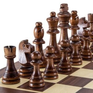 32 Pieses Wooden Chess Standard Tournamen Staunton Wood Chessmen 8cm King Height?Chess Pieces Only No Board