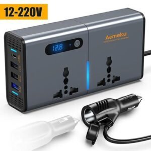 110v Car Inverter Dc 12v To Ac 110v 220v 200w Converter Auto Power Adapter Typec Usb Fast Charging Station Transformer Accessory