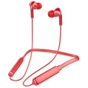 Neck Hanging Wireless Bluetooth Earphone Stereo Bass Waterproof Sports Earbuds-Red