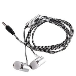 3.5mm Wired In-ear Stereo Music Earphone Earpiece-Silver