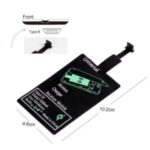 (For Andriod Type B)Universal Qi Wireless Micro USB Charging Receiver Forward Reverse Interface Wireless Charger Receiving Patch For Android Phones GRE
