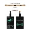 (For Andriod Type A)Universal Qi Wireless Charger Receiver For IPhone 7 6S Plus 5S Mobile Phone Micro USB Type C Wireless Charging Converter Adapter GRE