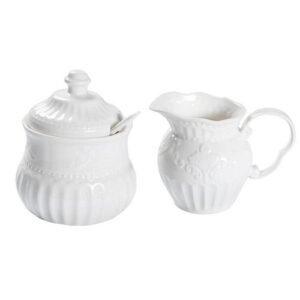 Retro Baroque British Royal Family Milk Jugs Rococo Art Relief Bone China Coffeeware Sugar Bowl Jar Creamer Pitcher Coffee Tools