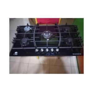 Gs 88x53cm Built-in 5 Gas Burner Tempered Glass Hob Cooktop