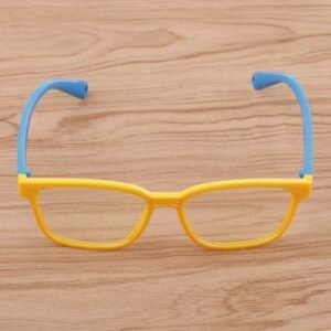 Kids Eyeglasses Blue Light Blocking Silicone Frame UV400 Yellow