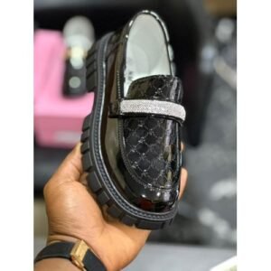 New Smart Kids Loafers Platform Shoes- Black