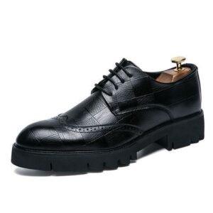 Men Leather Shoes High Quality Classic Brogue Shoes Man Footwear
