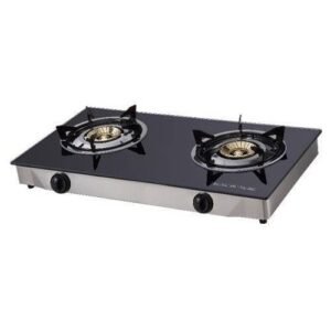 Table Top Gas Cooker With Glass Top And 2 Burne