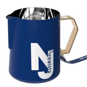 Brewista-X Series NJ Milk Pitcher, 304 Stainless Steel Tip, NJ Coffee, Latte Espresso, Brewery Steaming Pitcher