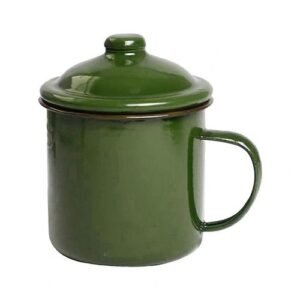 360/500/660ML Nostalgic Enamel Cup Tea Jar Milk Cup Anti-rust Healthy Eco-friendly Retro Water Mug with Lid Household Supplies