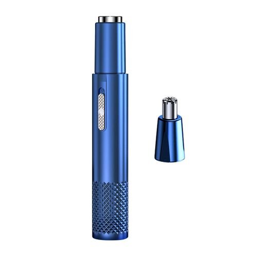 Nose And Ear Hair Trimmer Rechargeable Portable Stainless Blue