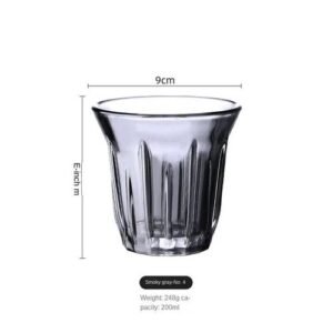 100ml-200ml American Latte Ice Clic Retro Vertical Stripes Auslian White Cup Simple Coffee Cup Flat White Espresso Cup