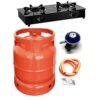Glass Table Cooker+12.5kgCamping Cylinder RegulatorHose,Clip