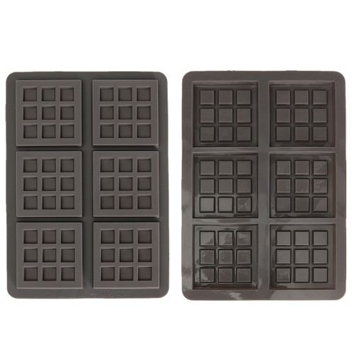 6-Cavity Food Grade Silicone Chocolate Candy Soap Waffle Cake Mould Mold Tray